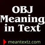 obj meaning in text