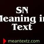 sn meaning in text