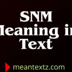 snm meaning in text