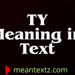 TY meaning in text