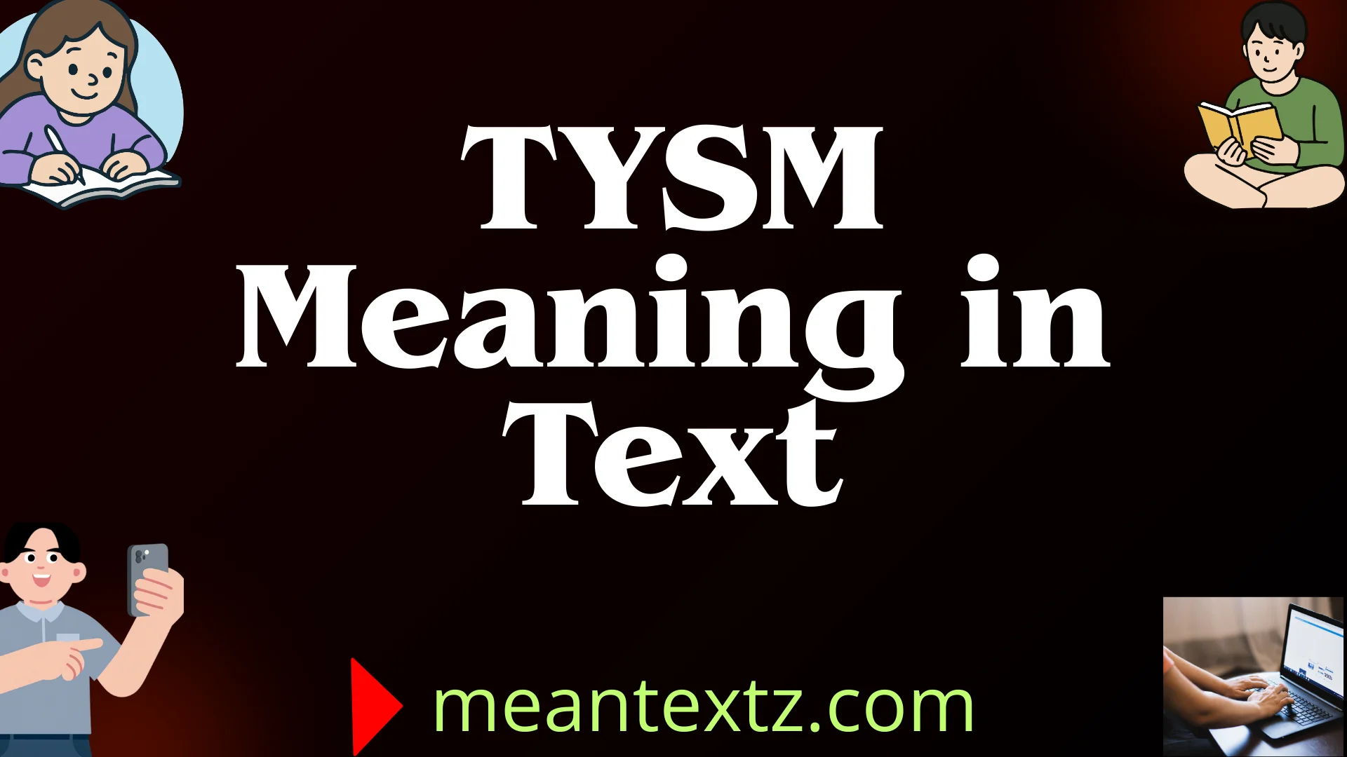 tysm meaning in text