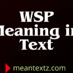 wsp meaning in text