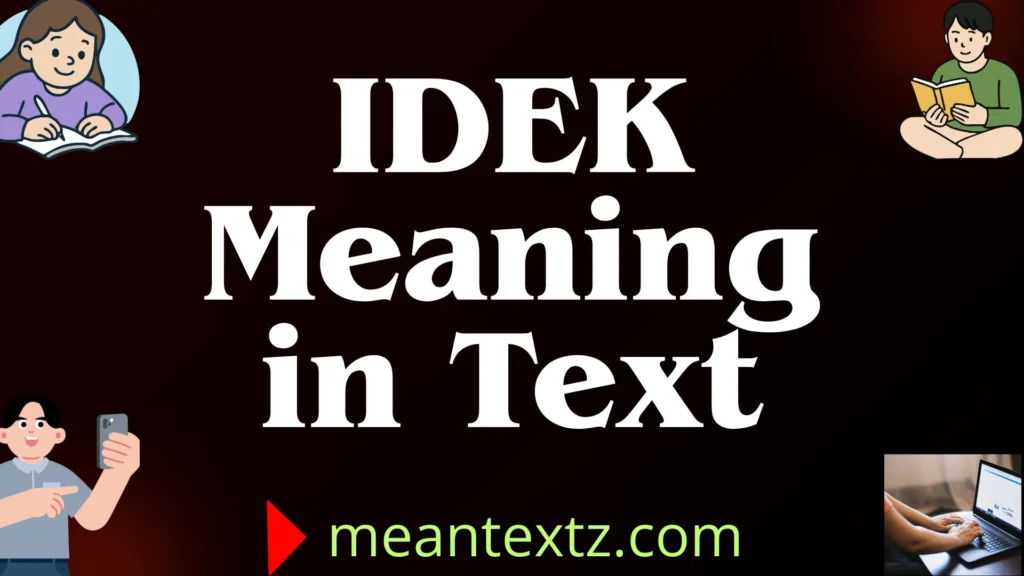 idek meaning in text