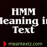 hmm meaning in text