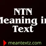 ntn meaning in text