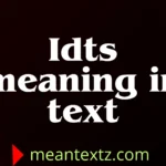 idts meaning in text