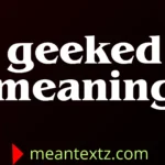 geeked meaning