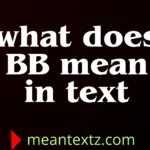 what does bb mean in text